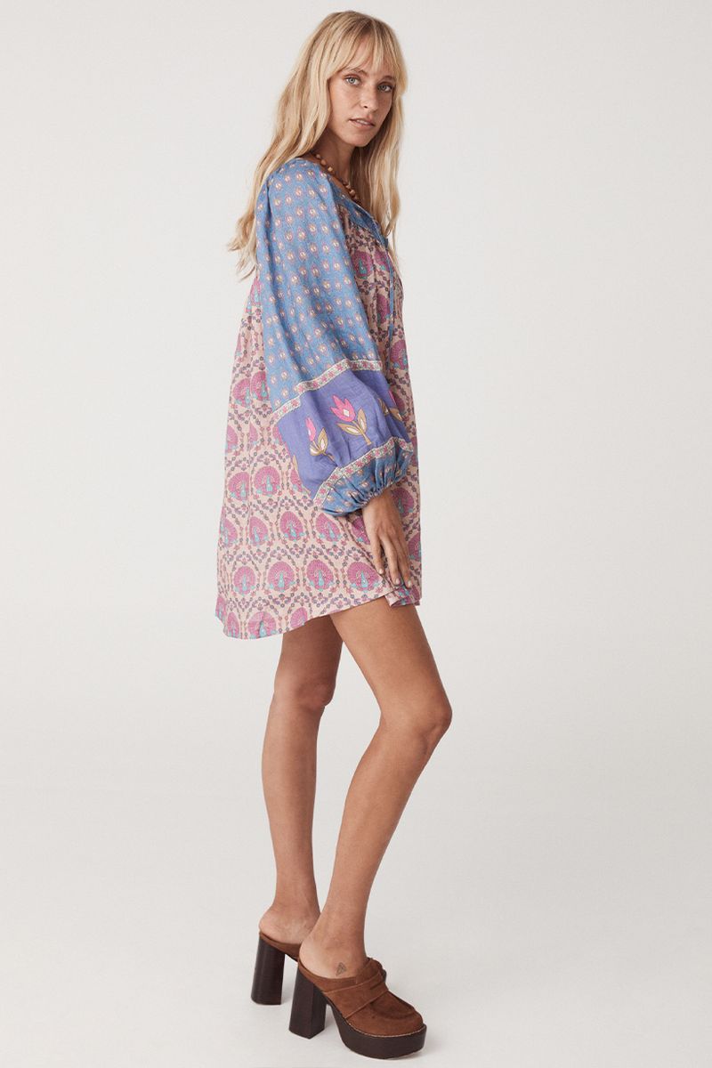 spell - chateau tunic mini dress - lavender