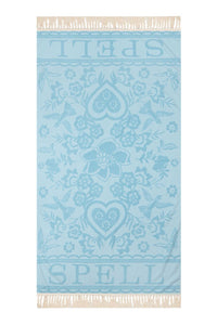 spell - love note towel - sky