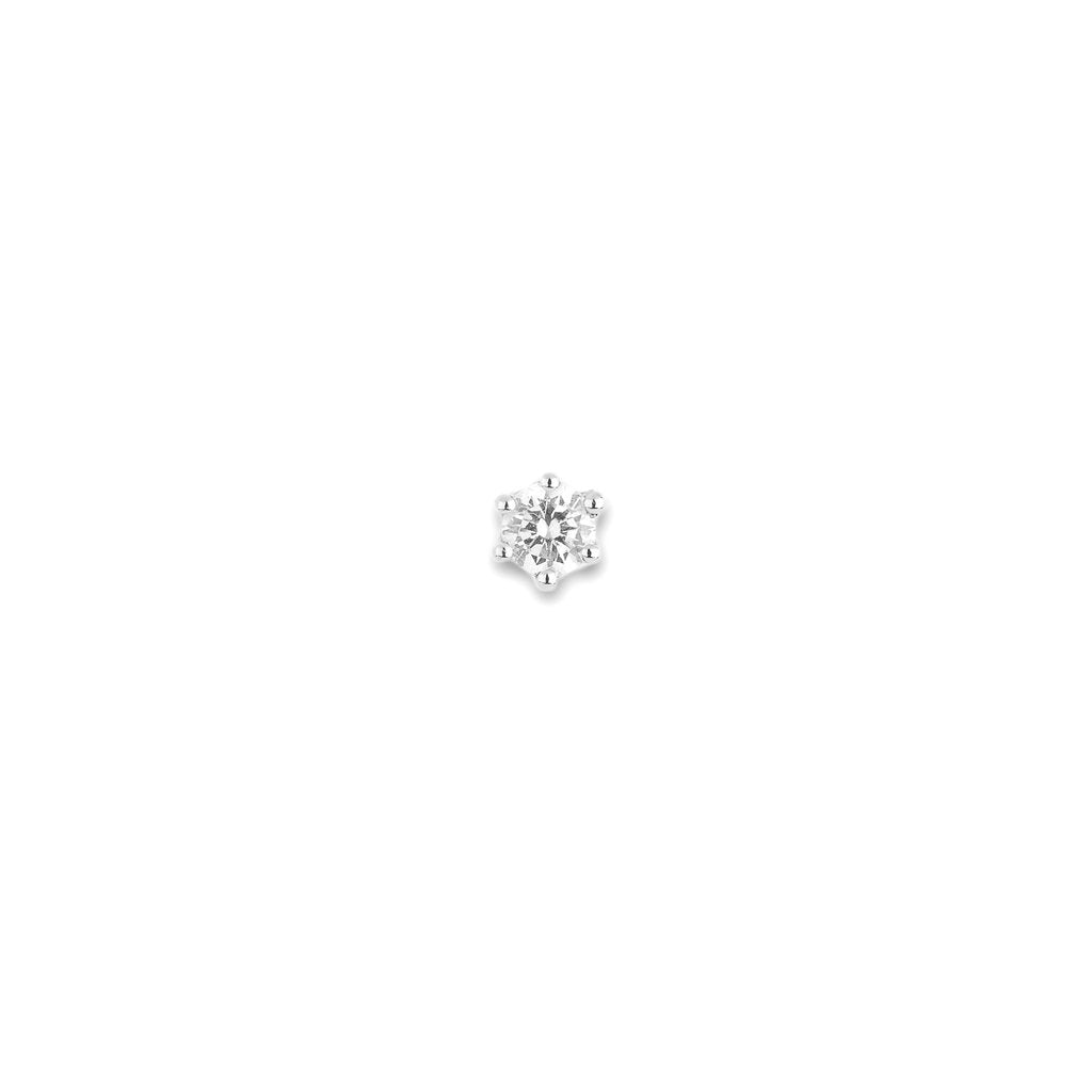 by charlotte - white gold tiny crystal stud