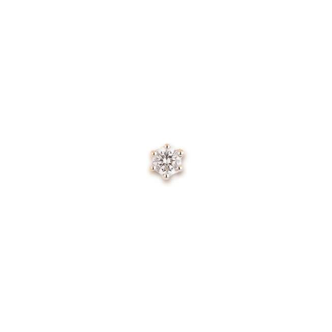 by charlotte - tiny crystal stud - gold
