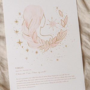 by charlotte - zodiac unframed print A4