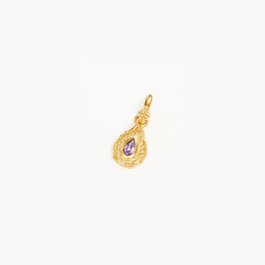 by charlotte - with love birthstone pendant - gold