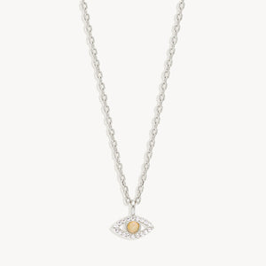 by charlotte - eye of intuition necklace - silver